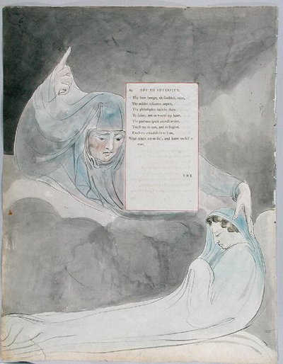 Oda a la adversidad, diseño 40 de Los poemas de Thomas Gray, 1797-98 de William Blake